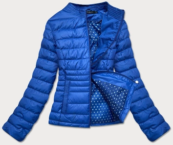 PIKOWANA KURTKA DAMSKA ZE STÓJKĄ NIEBIESKA (BH-2002)