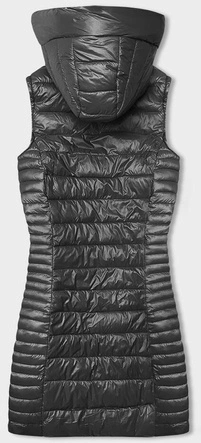 Pikowana kamizelka z kapturem grafitowa (16M9113-105)