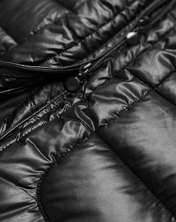 Przejściowa kurtka damska plus size czarna (7724plus)