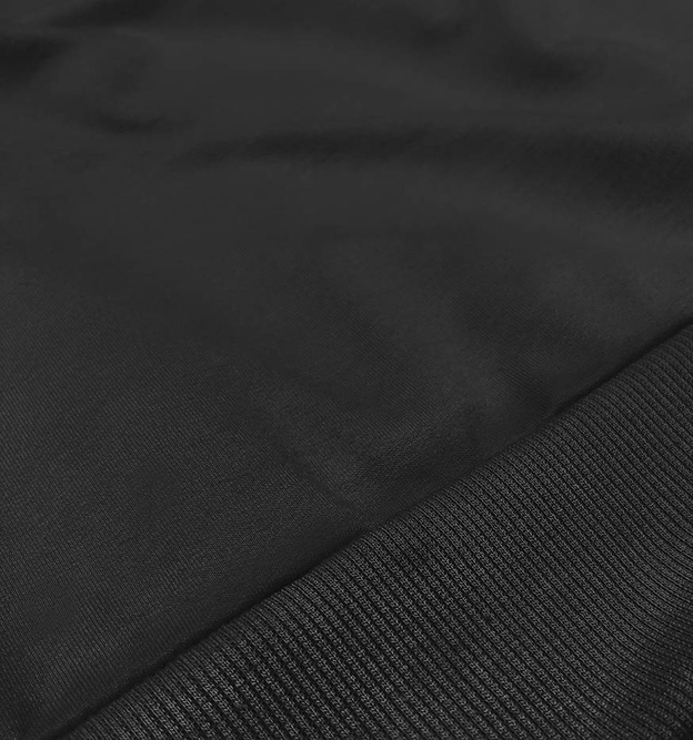 Cienka krótka bluza dresowa damska czarna (8B938-3)