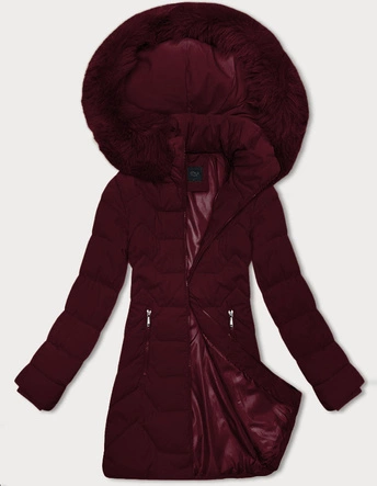 Kurtka damska z kapturem J Style bordowa (16M9121-06)