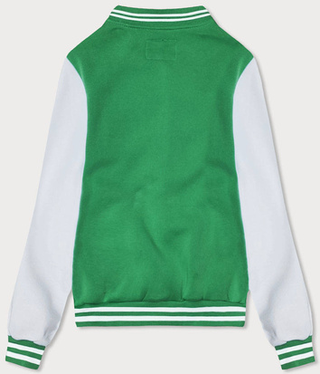 Damska bluza typu college zielona (AMG-57)