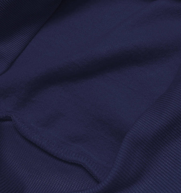 Bluza dresowa damska ze ściągaczami granatowa (w01-66)