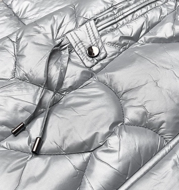 TALIOWANA KURTKA ZIMOWA DAMSKA SZARA (16M9051-92)