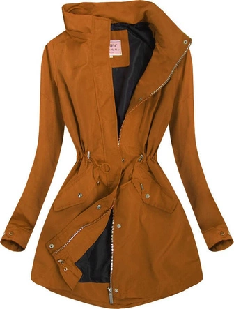 KURTKA TYPU PARKA KARMELOWA (XW02XBIG)