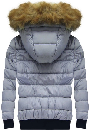 DWUSTRONNA KRÓTKA KURTKA GRANATOWA (W708)