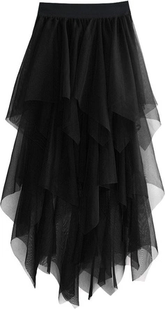 ASYMETRYCZNA SPÓDNICA CZARNA (531ART)