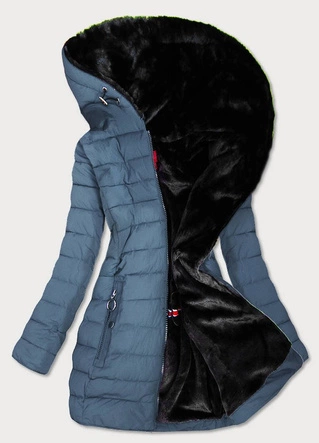 WODOODPORNA DAMSKA KURTKA ZIMOWA NIEBIESKA (M-13)