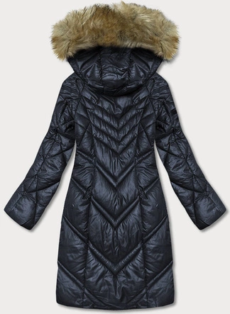 Pikowana kurtka damska granatowa (H-97-2)