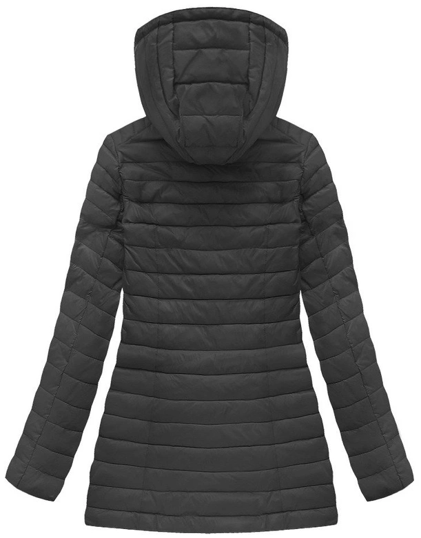 PIKOWANA KURTKA Z KAPTUREM GRAFITOWA (GWW-1788)