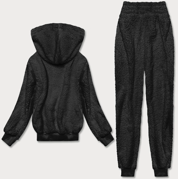 Ciepły komplet dresowy damski miś czarny (YP-1104)