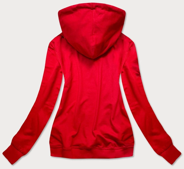 Damska bluza sportowa z kapturem czerwona (n4596)