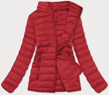 Lekka pikowana kurtka damska czerwona ciemna (20311-275)