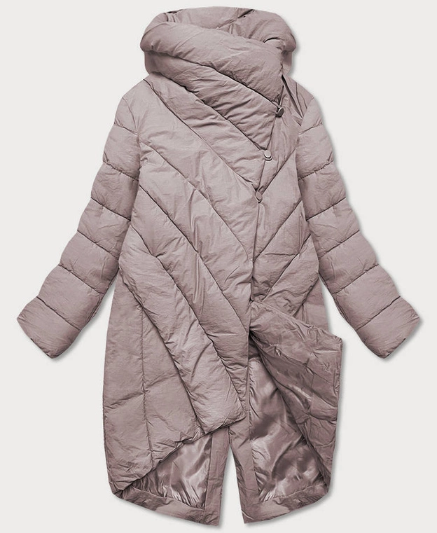 KURTKA DAMSKA OVERSIZE BEŻOWA (1551)