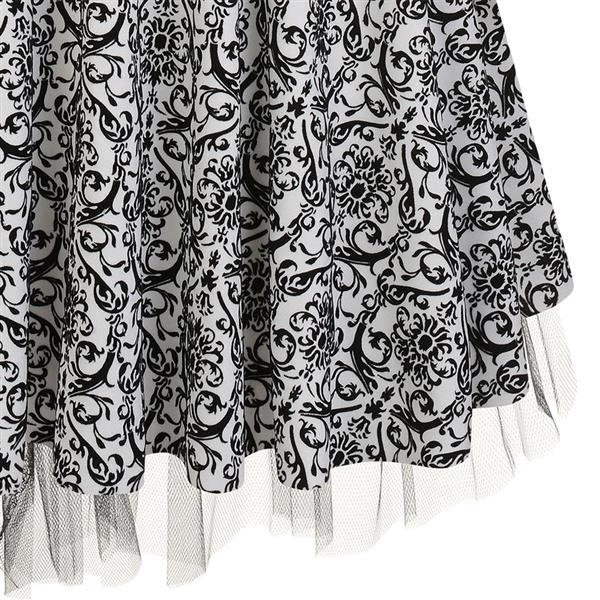 SUKIENKA NA TIULU BIAŁO-CZARNA (S58)