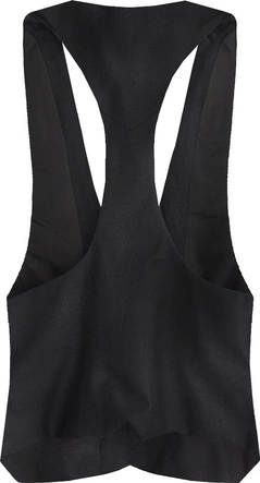 KRÓTKA ELEGANCKA KAMIZELKA CZARNA (1228)