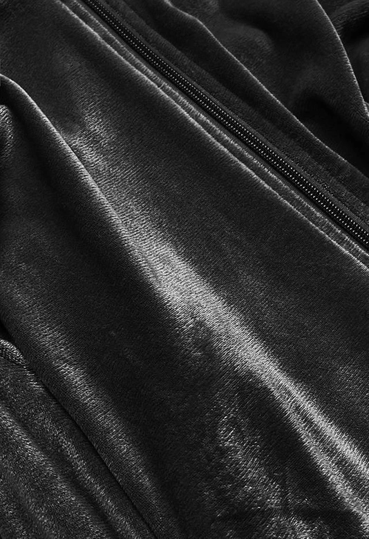 Welurowy dres damski czarny (81201)