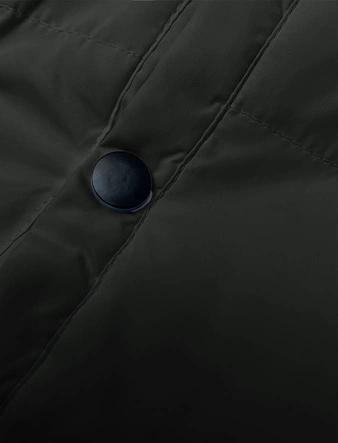 Puchowa kamizelka damska ze stójką army (5M3150-136)