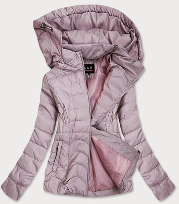 CIENKA PIKOWANA KURTKA DAMSKA RÓŻOWA (68-1939)