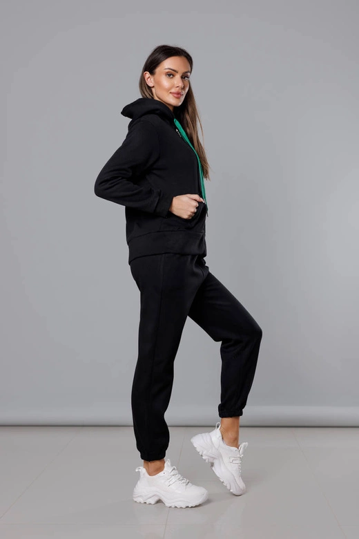 Komplet dresowy damski czarny (YP-1138)