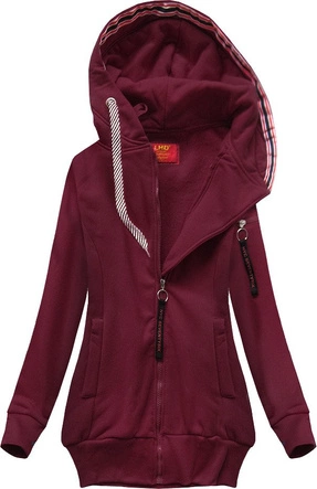 DŁUŻSZA GŁADKA BLUZA BORDOWA (552)