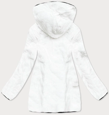 DWUSTRONNA KURTKA DAMSKA ZIMOWA CZARNO-BIAŁA (B9582-1026)