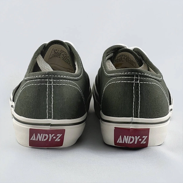 Sznurowane tenisówki damskie khaki (a8865)