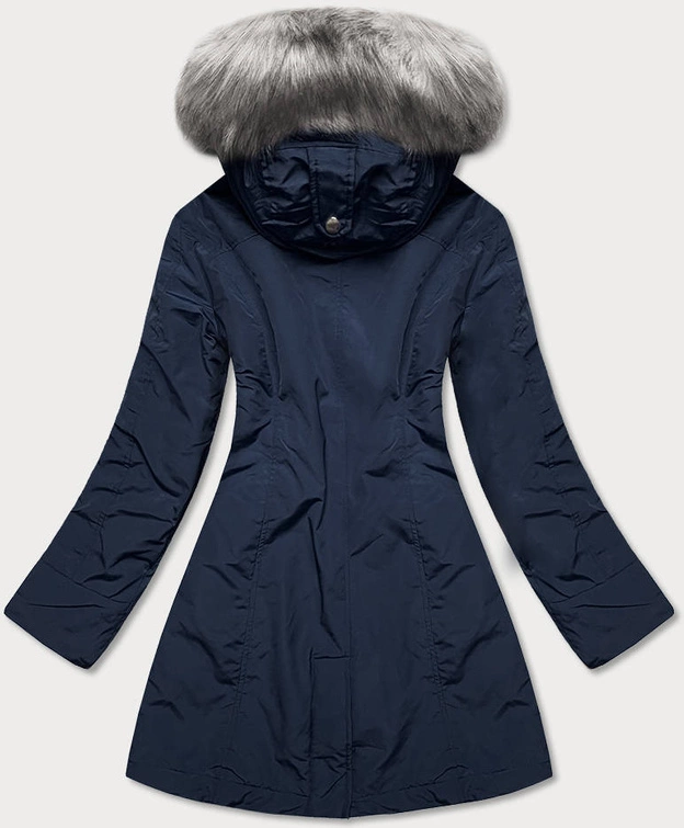 Zimowa kurtka damska granatowa (m21309)
