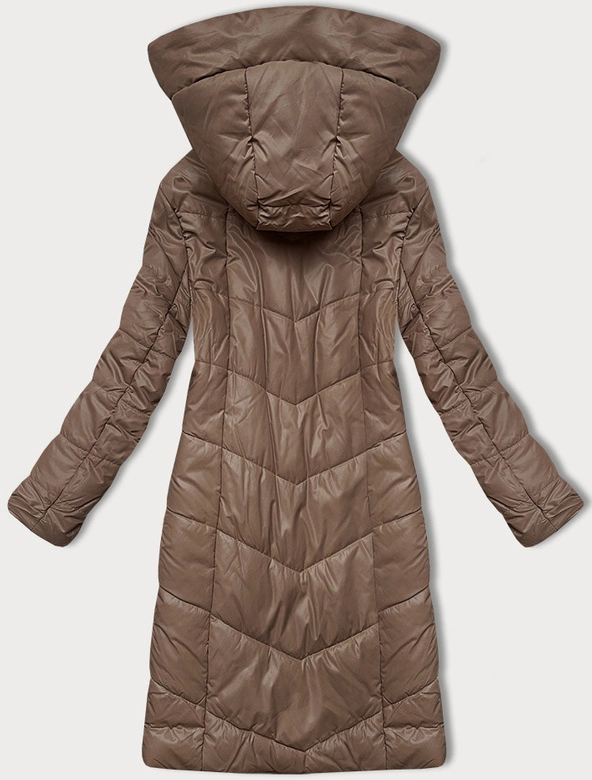 Pikowana przejściowa kurtka damska S'West brązowa (B8302-14)