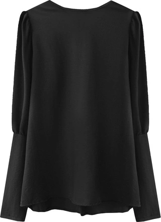 BLUZKA ZAPINANA NA PLECACH CZARNA (478ART)