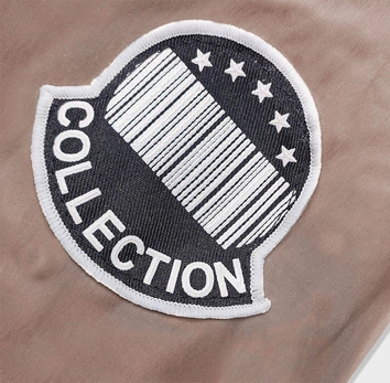 Cienka kurtka damska z ozdobną lamówką beżowa (1811-1)