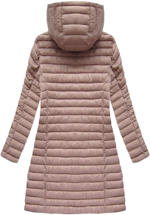 PIKOWANA KURTKA Z KAPTUREM ANTYCZNY RÓŻ (7472-PLUS)