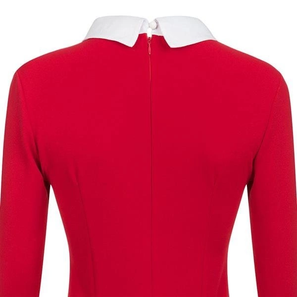 SUKIENKA Z KOŁNIERZEM I NASZYJNIKIEM CZERWONA (9313)