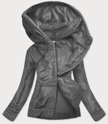 DAMSKA PLUSZOWA BLUZA GRAFITOWA (HH004)