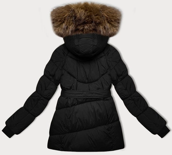 Przejściowa kurtka damska bombka J Style czarna-beż (5M3238-392B)