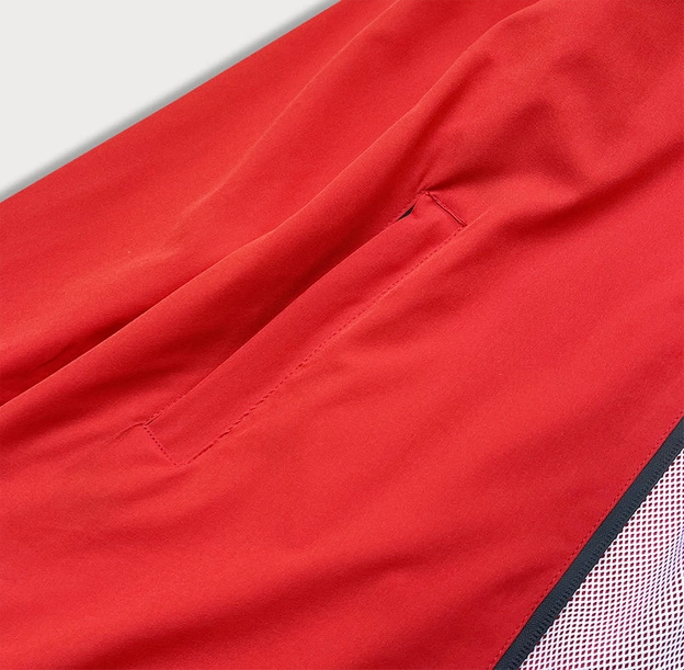 Letnia kurtka damska na podszewce czerwona (hh036-5)