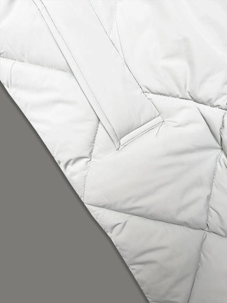 Długa kurtka zimowa z kapturem J.Style biała (5M3173-281)