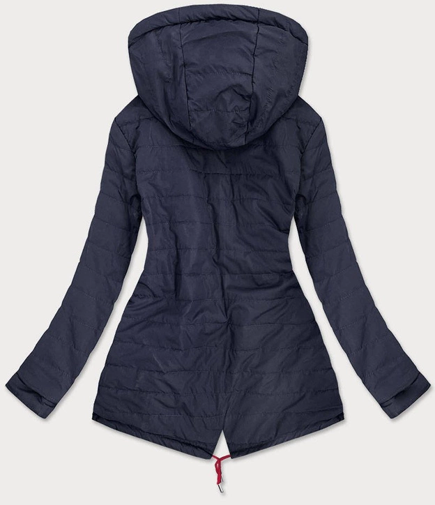 DWUSTRONNA KURTKA DAMSKA CZERWONO-GRANATOWA (W505)