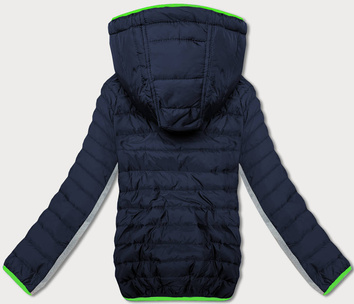 Pikowana sportowa kurtka damska granat-szary (8M915-215)
