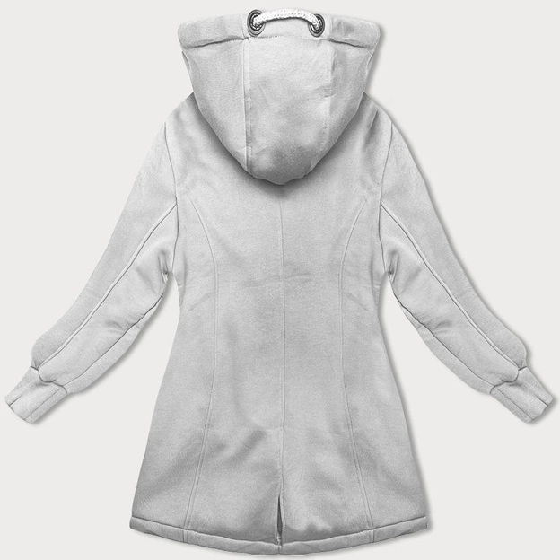 Taliowana bluza damska jasnoszara (AMG-675A)