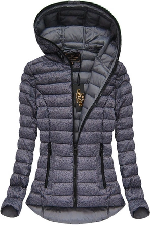 PIKOWANA KURTKA Z KAPTUREM FIOLETOWA (7149BIG)