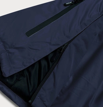 Zimowa kurtka damska kangurka granatowa (b2361)