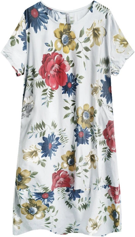 BAWEŁNIANA SUKIENKA OVERSIZE BIAŁA (341ART)