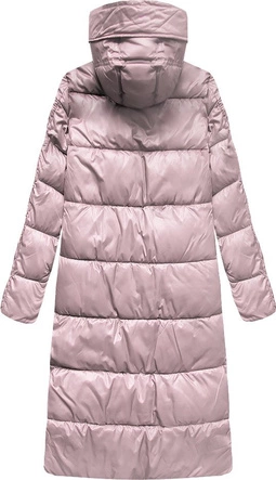 DŁUGA KURTKA Z KAPTUREM RÓŻOWA (PM7231)