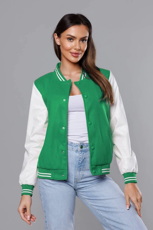Kurtka damska bejsbolówka zielona (16M9069-236)