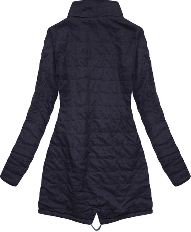 DWUSTRONNA PARKA Z KAPTUREM NIEBIESKO-GRANATOWA (W302)