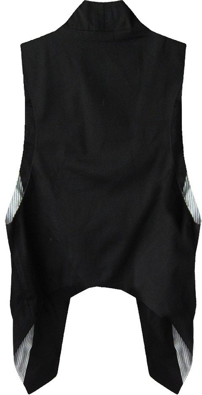 KRÓTKA ELEGANCKA KAMIZELKA CZARNA (X1226X)