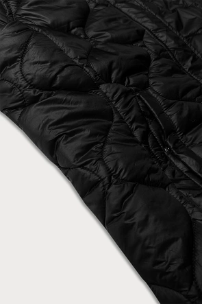 Bezrękawnik damski z kapturem czarny (LD-7519)