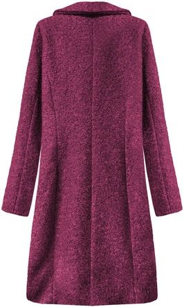 DWURZĘDOWY PŁASZCZ BARANEK BORDOWY (18760)