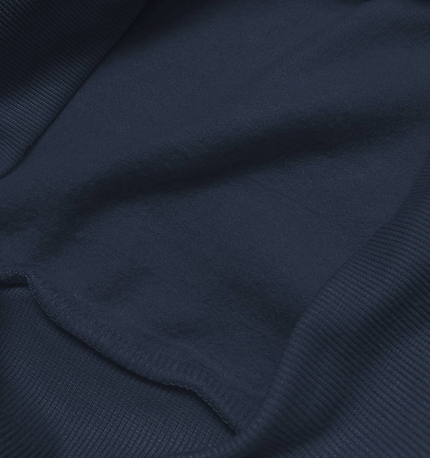 Bluza dresowa damska ze ściągaczami ciemny granat (w01-25)